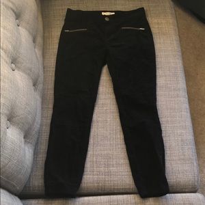 LOFT Black Ankle Corduroy Pants Petite
